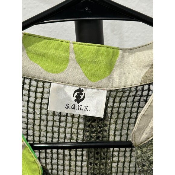 S.G.K.K. Mesh Knit Loose-Fit Top Swim Cover Up Sage Green - Picture 5 of 7